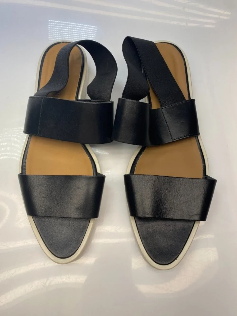 Everlane Womens Strap Pointy Toe Leather Black Sandal Sz 11